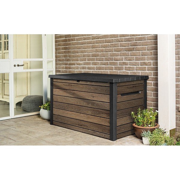 Brązowa plastikowa skrzynia ogrodowa Signature – Keter-image-1