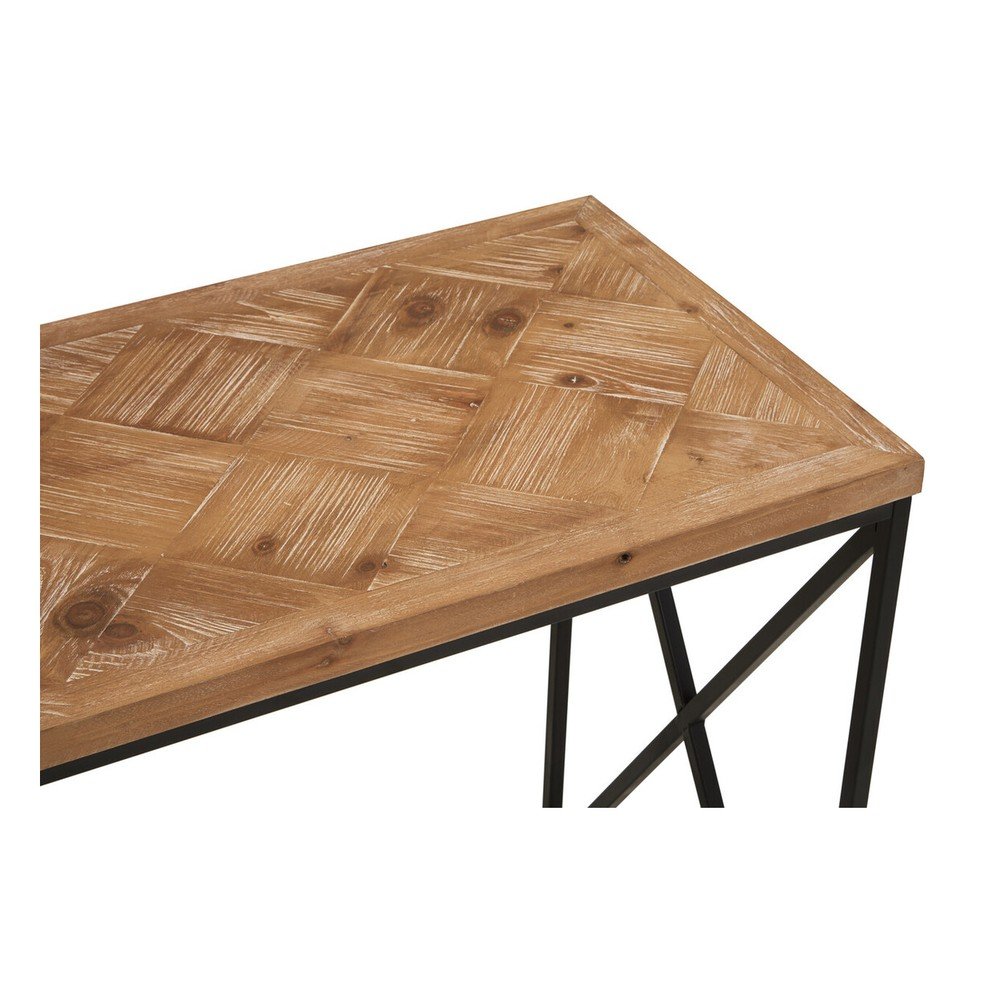 Konsola z litego drewna jodłowego w naturalnym kolorze 48x120 cm Kickford – Premier Housewares (zdjęcie 7)