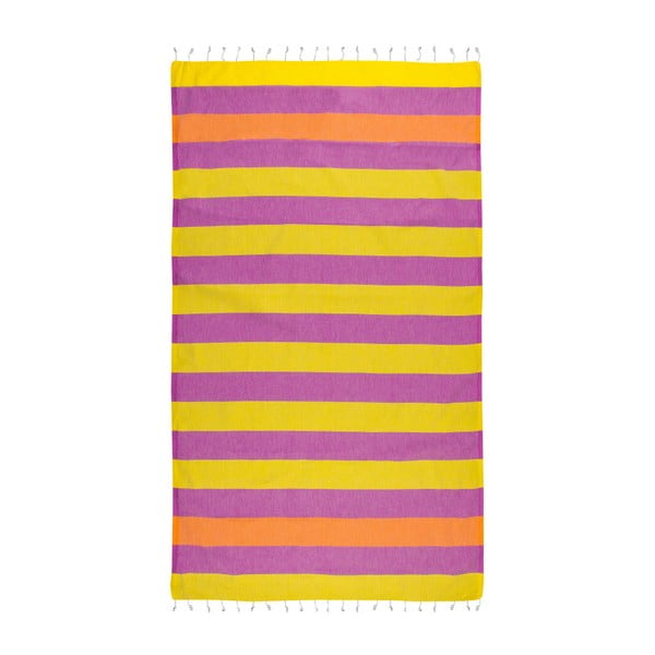 Różowo-żółty ręcznik Hammam Lust