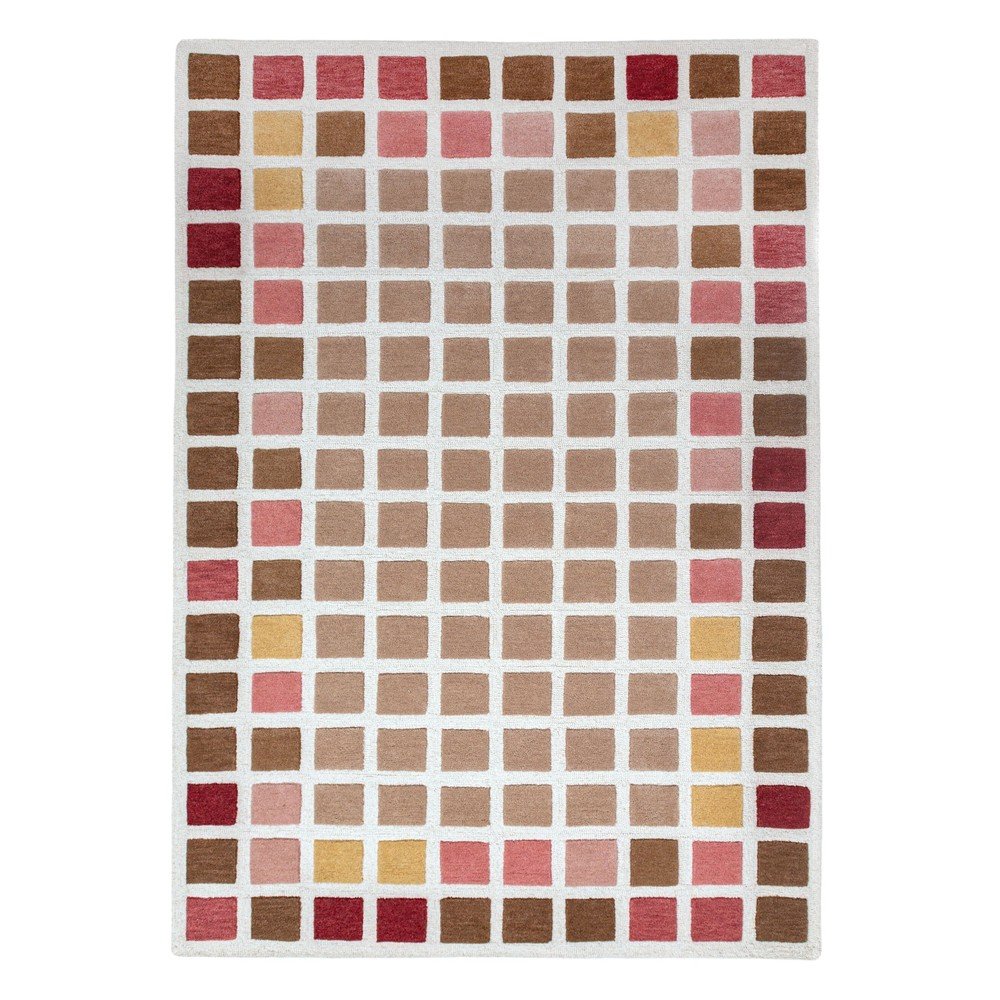 Różowy wełniany dywan tkany ręcznie 140x200 cm Renga Wool – Flair Rugs