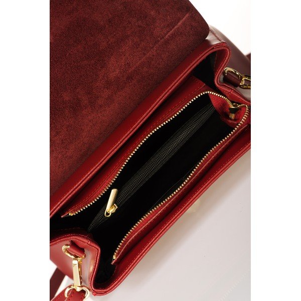 Czerwona skórzana torebka Federica Bassi Marta-image-1