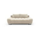 Beżowa 3-osobowa sofa rozkładana z aksamitnym obiciem Windsor & Co Sofas Cirrus