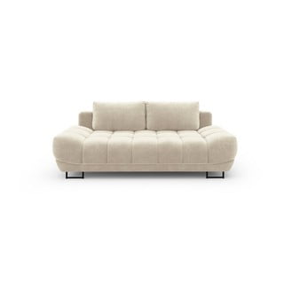 Beżowa 3-osobowa sofa rozkładana z aksamitnym obiciem Windsor & Co Sofas Cirrus