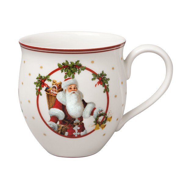 Biały porcelanowy kubek z motywem świątecznym Villeroy & Boch Santa and deer-image-2