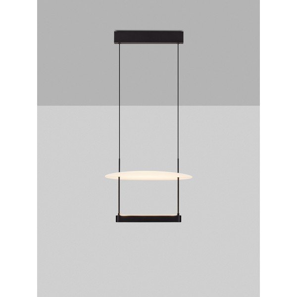 Biała/w kolorze matowej czerni aluminiowa lampa wisząca LED ze ściemniaczem ø 40 cm Diona – Nova Luce-image-3
