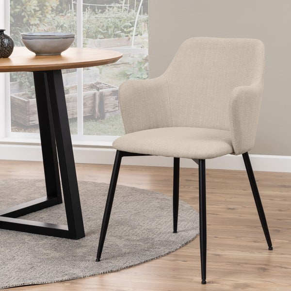 Kremowe tapicerowane fotele jadalniane zestaw 2 szt. Ilsa – Actona-image-1