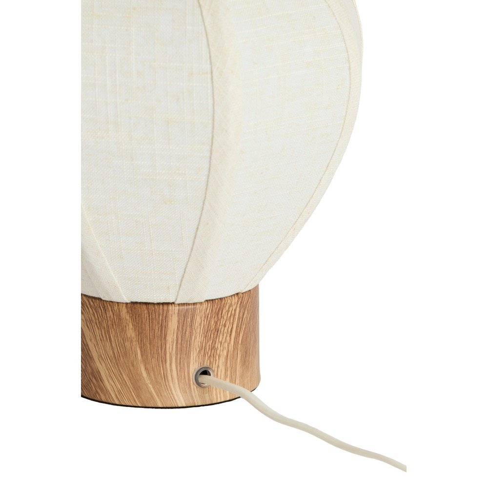 Kremowa metalowa lampa stołowa z tekstylnym kloszem (wysokość 23,5 cm) Kyzo – Light & Living (zdjęcie 5)