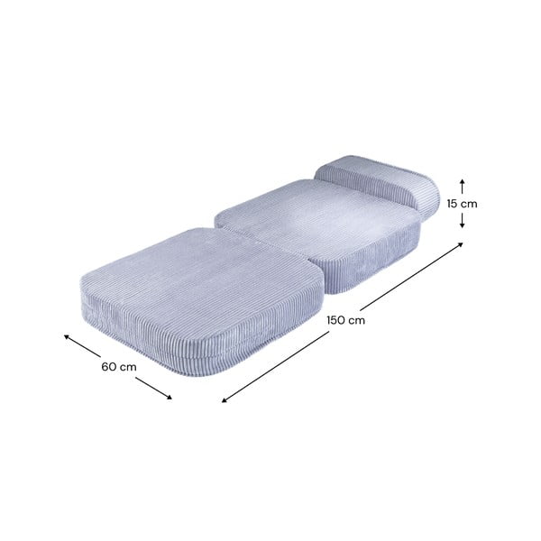 Niebieski sztruksowy fotel dziecięcy Flip – Wigiwama-image-3