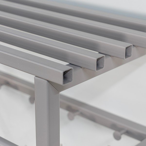 Szarobrązowy metalowy wieszak ścienny z półką 76 cm Rizzoli – Spinder Design-image-3