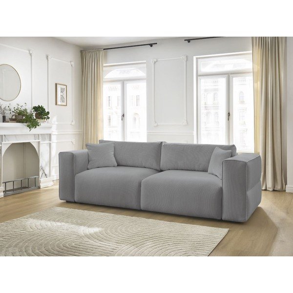 Szara rozkładana/ze schowkiem sofa 265 cm Ezechiel – Bobochic Paris-image-1