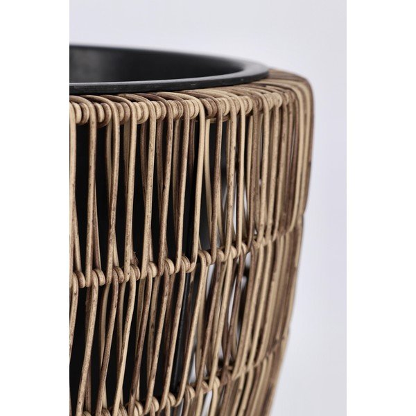 Plastikowe/ze sztucznego rattanu doniczki zestaw 3 szt. ø 44 cm Ayun – Bizzotto-image-3
