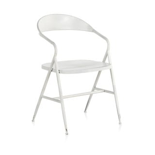 Biały metalowy fotel Geese Industrial Style Puro
