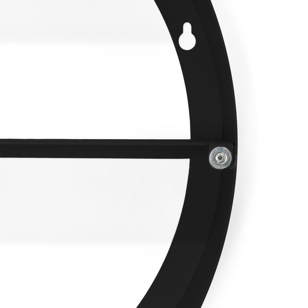 Czarna metalowa wisząca/z lustrem szafka łazienkowa 55x55 cm Sonnet – Spinder Design-image-3