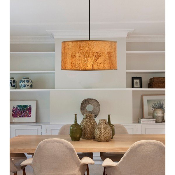 Koniakowa lampa wisząca z tekstylnym kloszem ø 30 cm Ecoline – Candellux Lighting-image-1