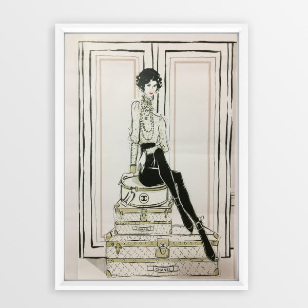 Plakat w ramce Piacenza Art Chanel Suitcases, 23x33 cm
