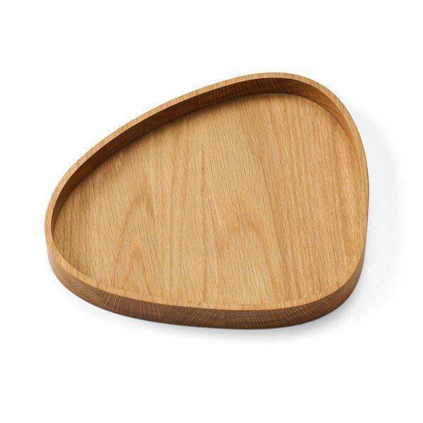 Drewniany pojemnik dekoracyjny w naturalnym kolorze 26x23x3 cm Curve L – LIND DNA-image-2