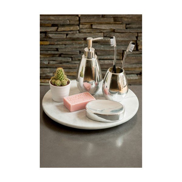 Kubek na szczoteczki z dolomitu w kolorze srebra Premier Housewares Magpie, 320 ml-image-1