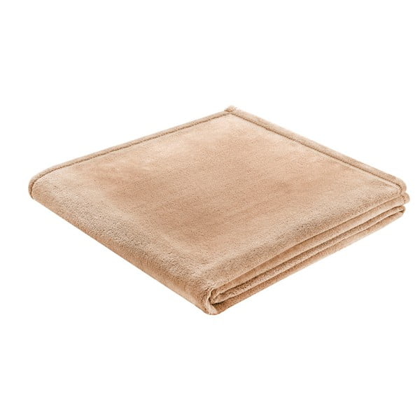 Pled Biederlack Uni Beige, 200x150 cm