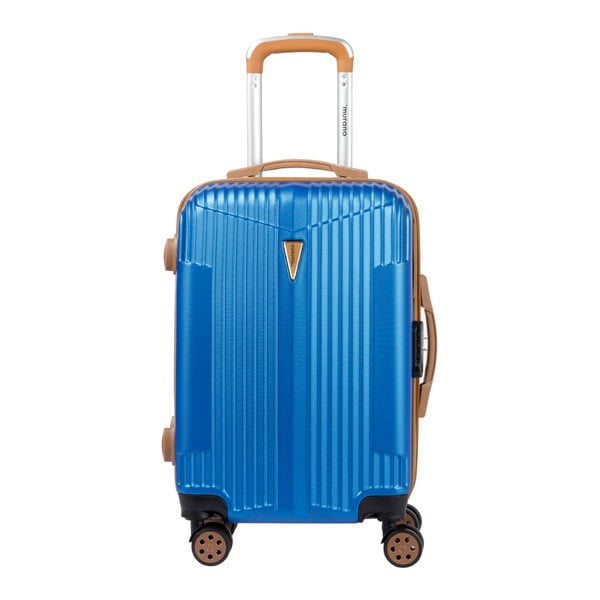 Niebieska walizka podręczna na kółkach Murano Sympathy, 44 l