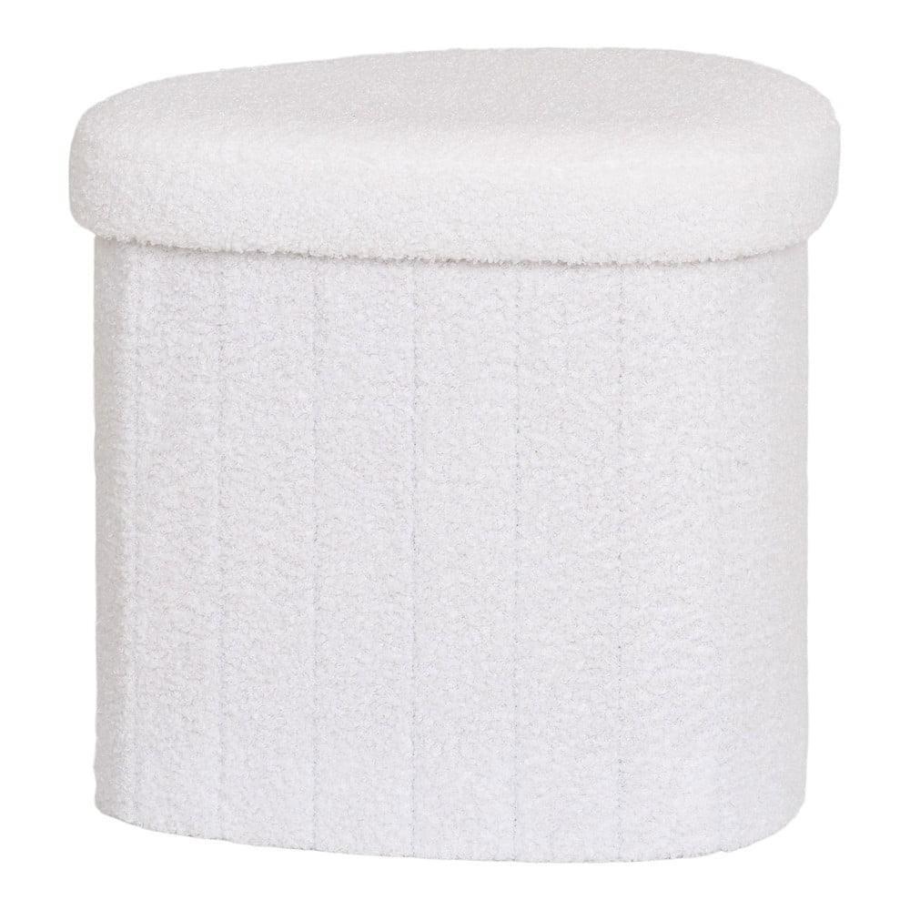 Biały puf z materiału bouclé Medford – House Nordic (zdjęcie 4)