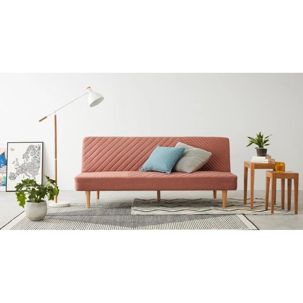 Różowa sofa rozkładana Bonami Essentials Claudia-image-1