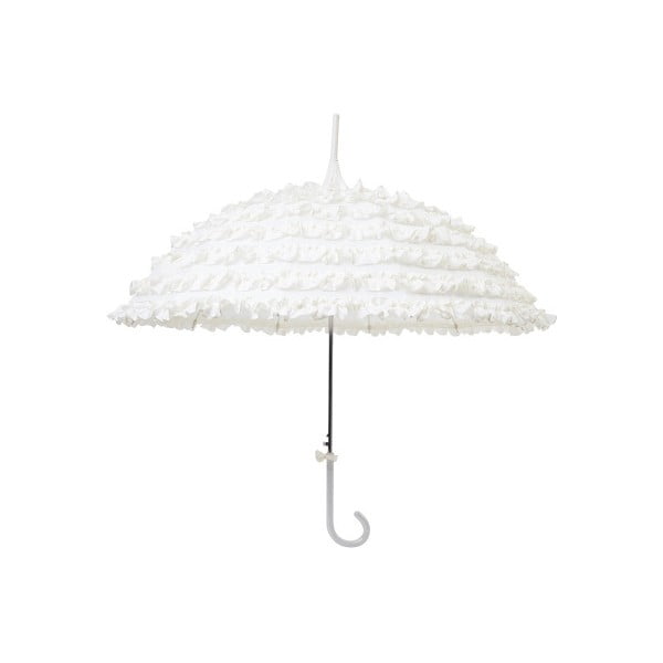 Biały parasol Frills, ⌀ 90 cm
