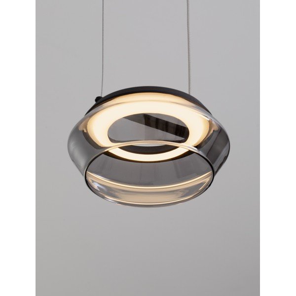 Szklana lampa wisząca LED w kolorze matowej czerni ø 14 cm Jailyn – Nova Luce-image-1
