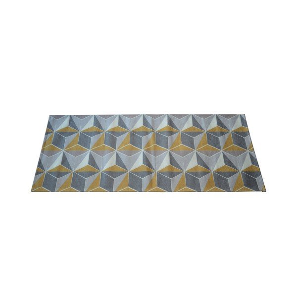 Szaro-żółty chodnik Floorita Dice Grey Ochre, 60x240 cm-image-1