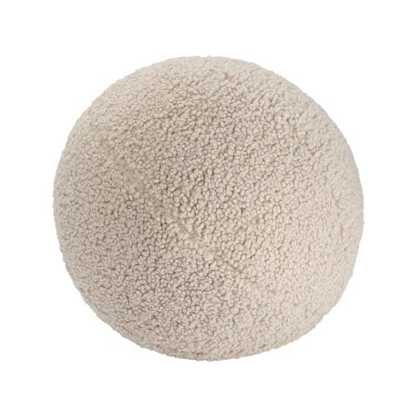 Jasnobrązowa poduszka na sofę dziecięcą z materiału bouclé Ball – Wigiwama