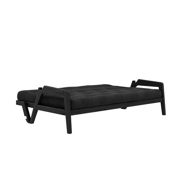 Sofa rozkładana ze sztruksową tapicerką Karup Design Grab Black/Charcoal-image-4