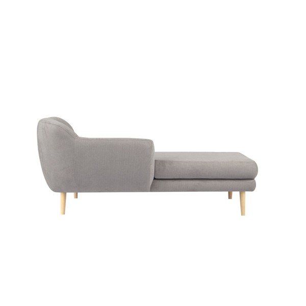 Jasnoszara sofa z szezlongiem po prawej stronie Mazzini Sofas Sardaigne-image-1