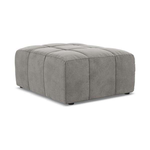 Szary aksamitny podnóżek Aloha – Makamii-image-3