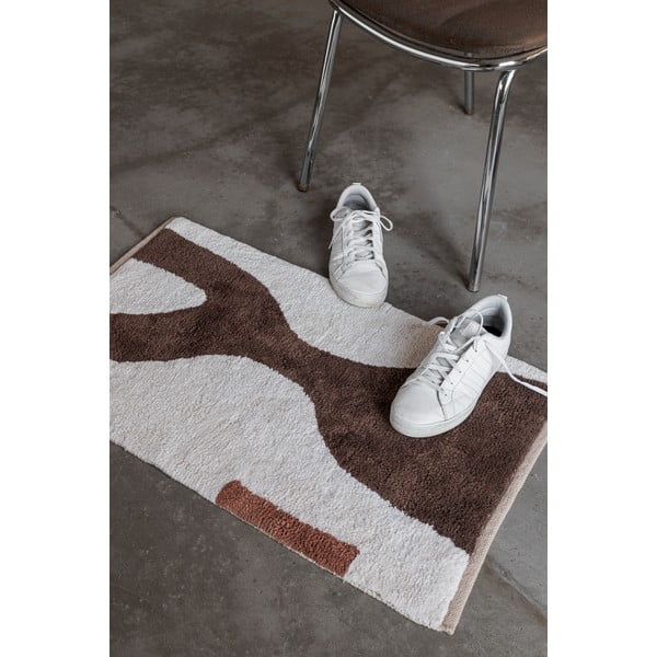 Biało-brązowy bawełniany dywan odpowiedni do prania 50x80 cm Figura – Mette Ditmer Denmark-image-2