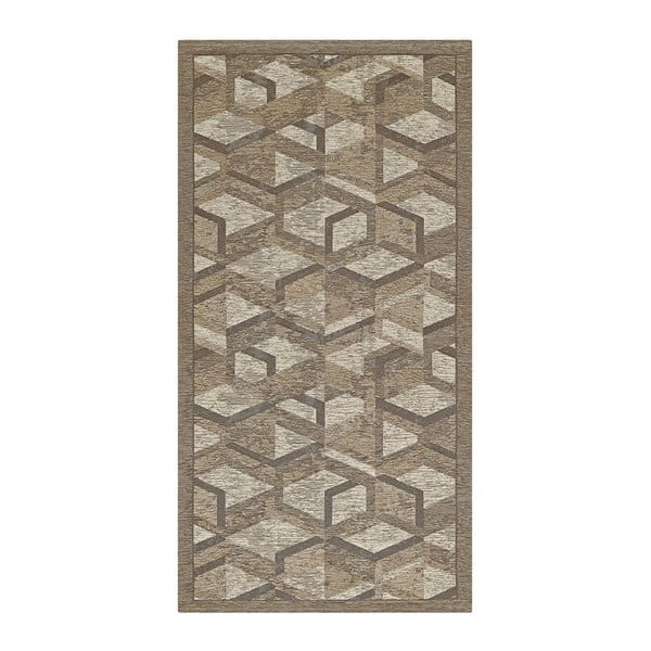 Szaro-brązowy chodnik Floorita Hypnotik, 55x240 cm