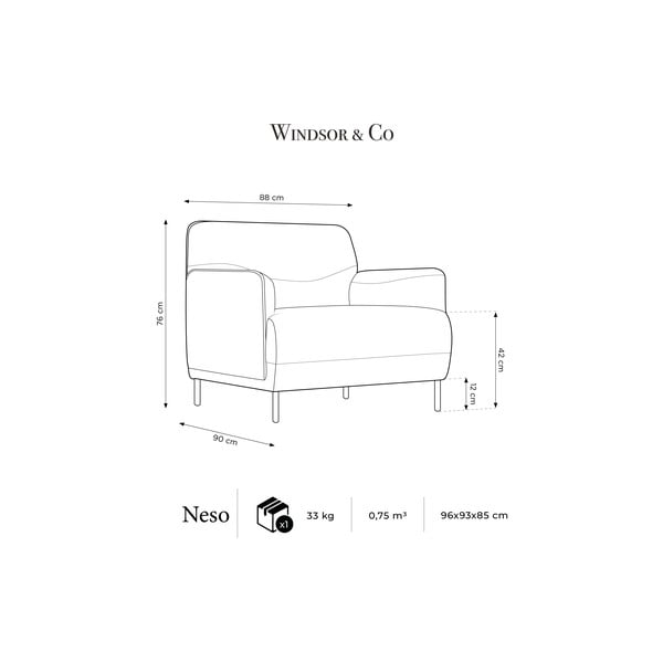 Różowy fotel Windsor & Co Sofas Neso-image-4