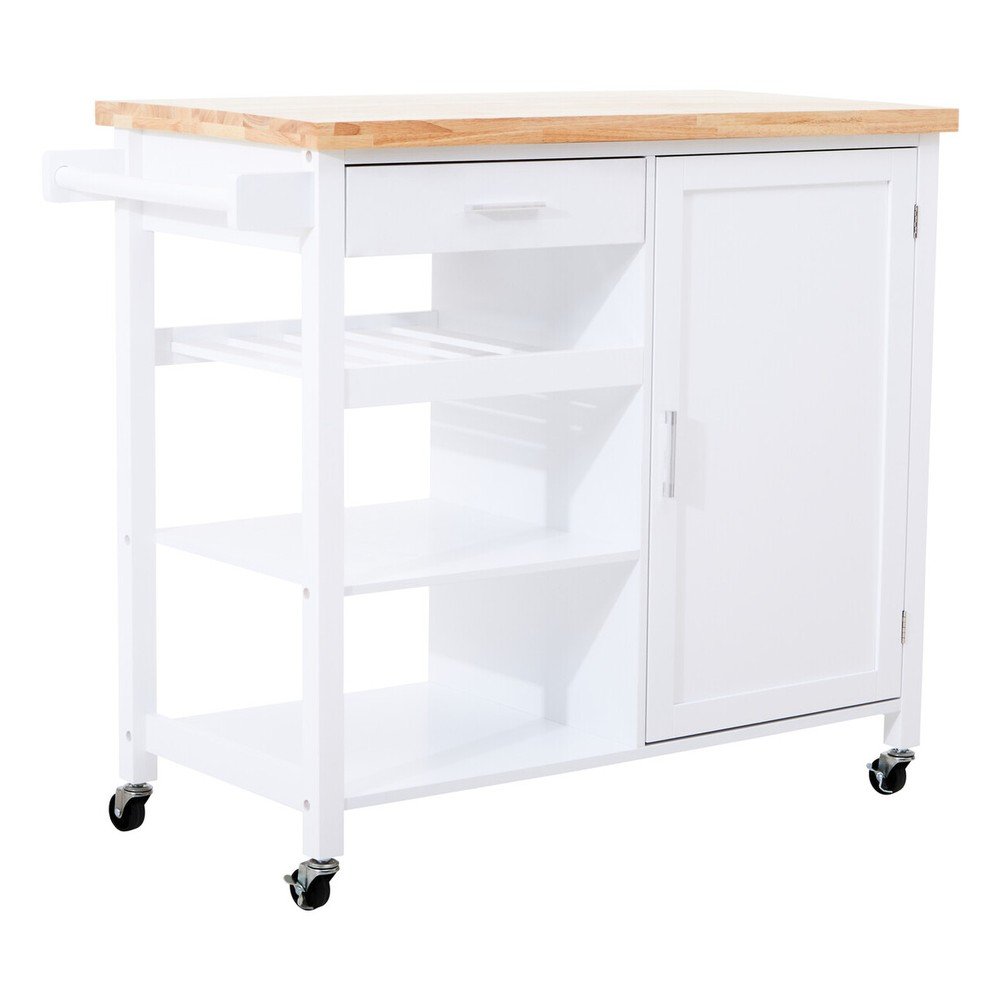 Wyspa kuchenna na kółkach z litego drewna kauczukowego 48x105 cm Frankfurt – Premier Housewares