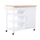 Wyspa kuchenna na kółkach z litego drewna kauczukowego 48x105 cm Frankfurt – Premier Housewares