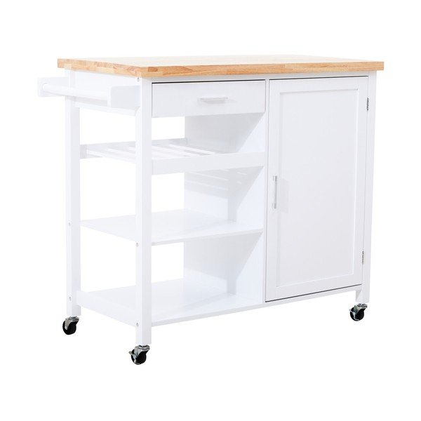 Barek na kółkach z litego drewna kauczukowego 48x105 cm Frankfurt – Premier Housewares