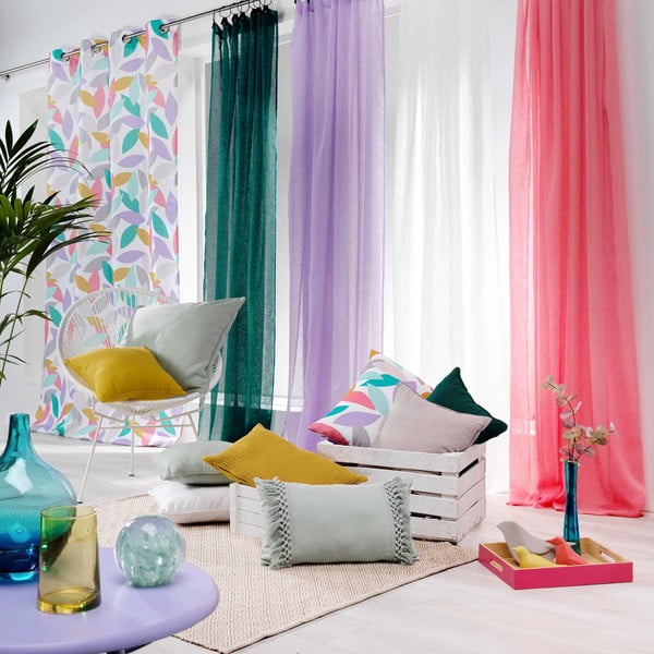 Biała firanka z woalu 140x240 cm Linka – douceur d'intérieur-image-3