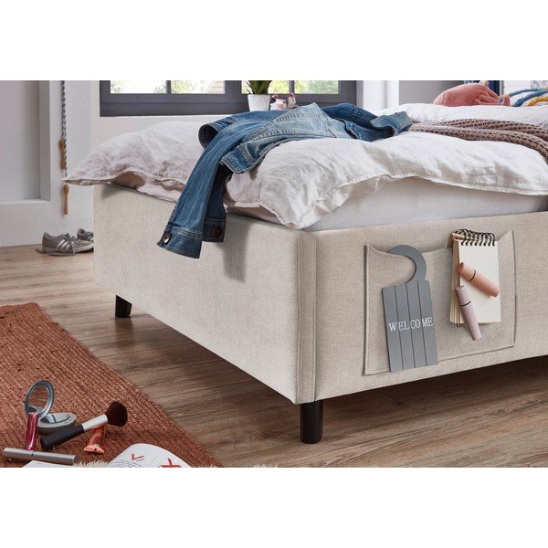 Beżowe łóżko dziecięce ze schowkiem ze stelażem 120x200 cm Cosy – Meise Möbel-image-4