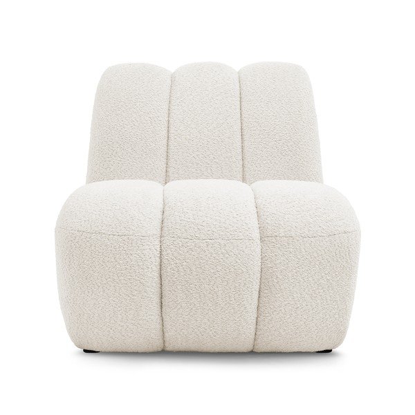 Biały fotel z materiału bouclé Janissaire – Bobochic Paris-image-3