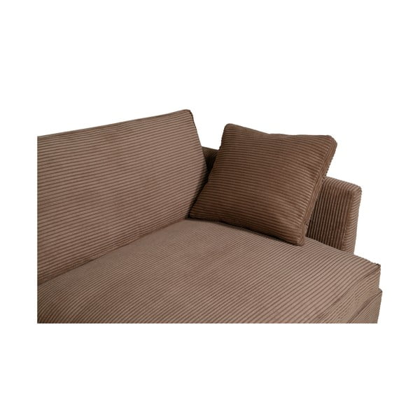 Jasnobrązowa sztruksowa sofa 236 cm Mobby – Scandic-image-1