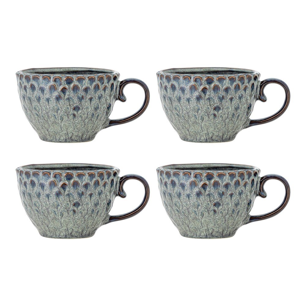 Szare filiżanki ceramiczne zestaw 4 szt. 365 ml Katrina – Bloomingville