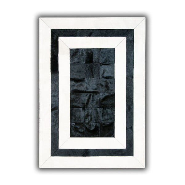 Dywan skórzany Black&White, 140x200 cm