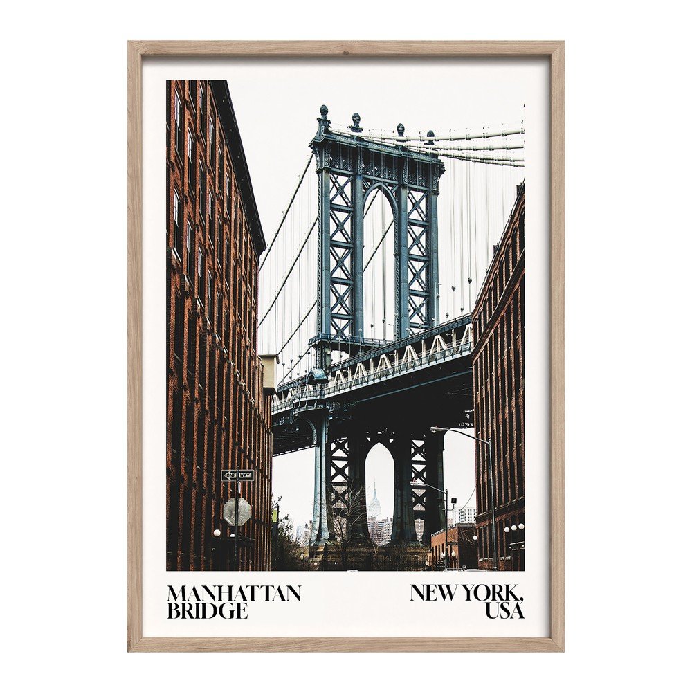 Obraz drukowany z ramą w zestawie 50x70 cm NY Bridge – Styler