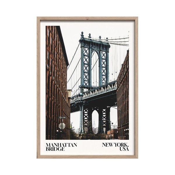 Obraz drukowany z ramą w zestawie 50x70 cm NY Bridge – Styler