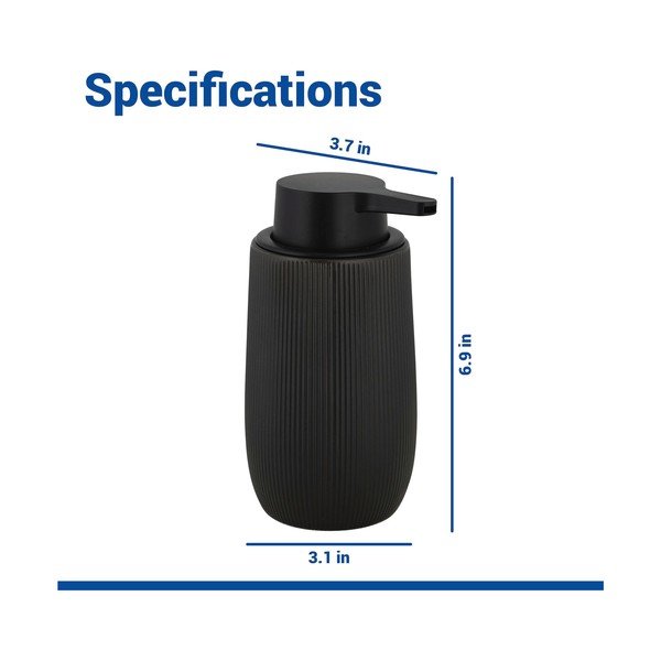 Czarny plastikowy dozownik do mydła 400 ml Fablo – Wenko-image-4