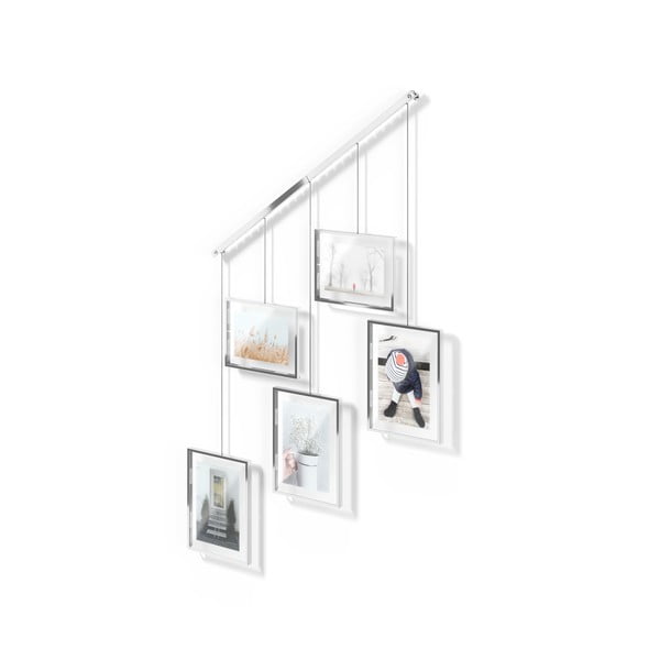 Metalowe ramki ścienne w kolorze srebra zestaw 5 szt. 66x69 cm Exhibit – Umbra-image-4