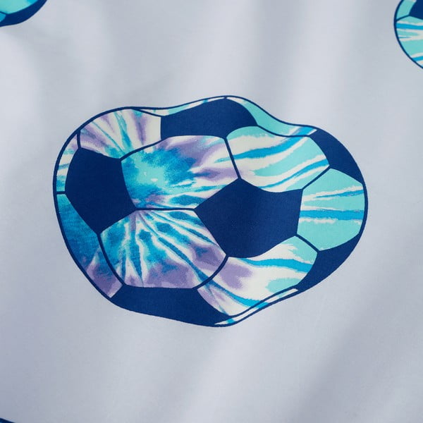 Fioletowa/turkusowa pościel dziecięca dwuosobowa 200x200 cm Tie Dye Football – Catherine Lansfield-image-4