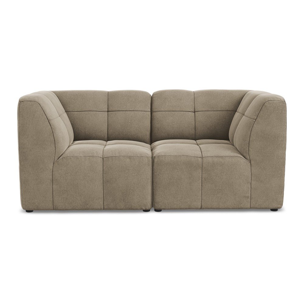 Brązowa aksamitna sofa 180 cm Aloha – Makamii